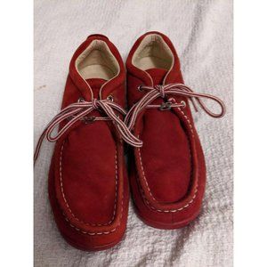 Buffalino, B-Boots, 9 1/2, Women, Red Suede, Chukk